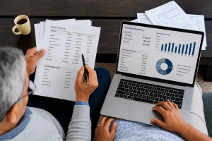 Finance Managers reviewing budget figures, expenses, and financial performance data to support cost recovery decisions.